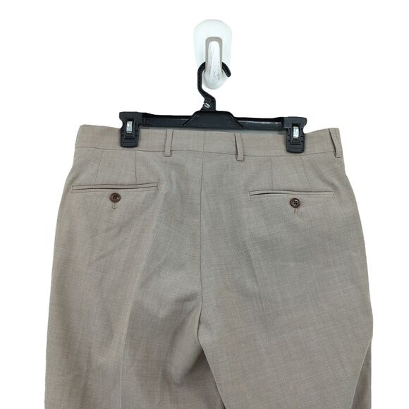 Ted Baker Men 44 L Long Jay CT Suit Brown Trim Fit Wool Flat Front Trousers FLAW - Picture 13 of 13